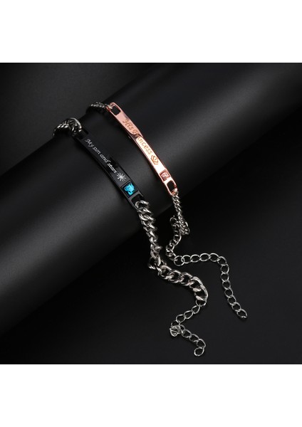 Her Zaman, Damia Mektup Çiftleri Paslanmaz Çelik Bilezikler Kadın Erkek Onun Krali Onun Kraliçesi Onun Canavarı Onun Güzelliği Aşk Bilezikler Sevgililer Günü Hediyesi (Yurt Dışından) indirimleri