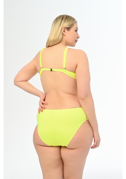 Aquaviva Kadın Neon Yeşil Büyük Beden Alexa Kaplı Bikini Takımı fırsatları