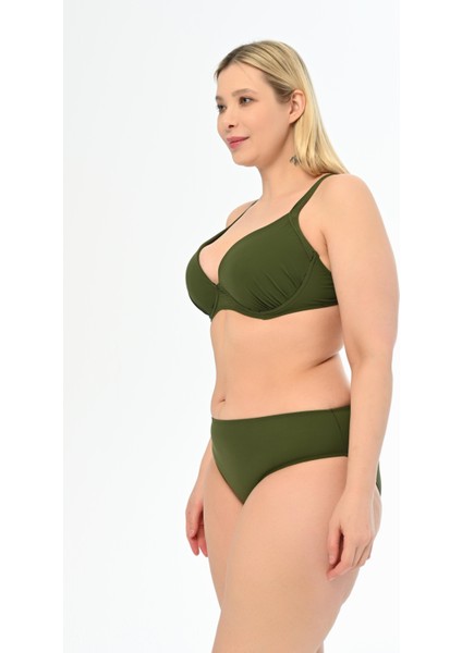 Aquaviva Kadın Haki Yeşil Büyük Beden Alexa Kaplı Bikini Takımı fiyatları