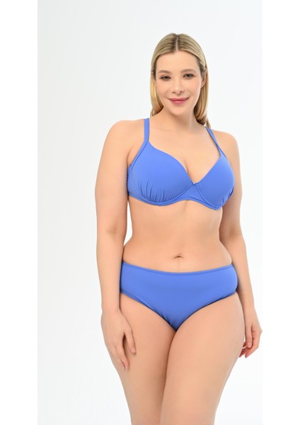 Aquaviva Kadın Mavi Büyük Beden Alexa Kaplı Bikini Takımı