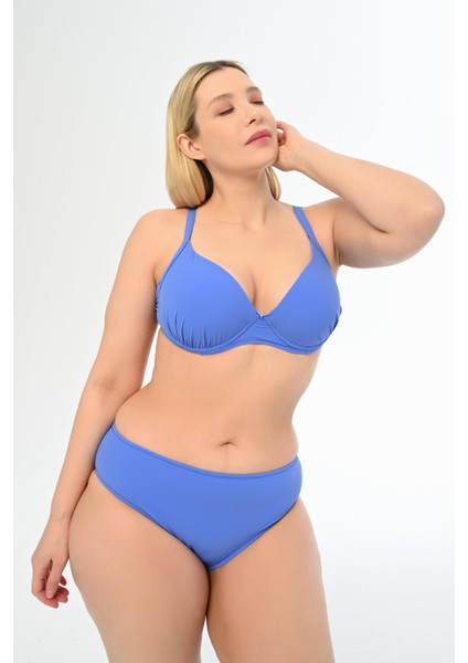 Aquaviva Kadın Mavi Büyük Beden Alexa Kaplı Bikini Takımı modelleri