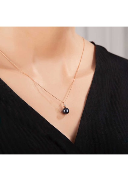Gümüş Rose Yuvarlak Inci Kadın Kolye fiyatları