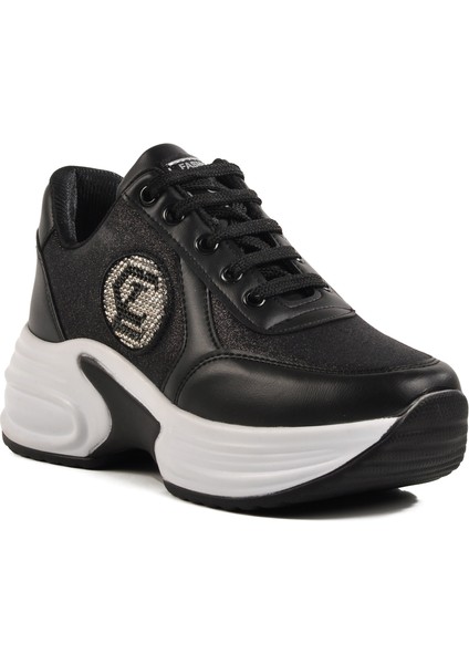 Siyah Yüksek Taban Kadın Spor Ayakkabı Ayakmod 5016 Z
