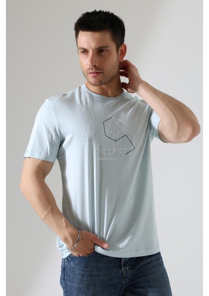 Bisiklet Yaka Kısa Kol, Baskılı T-Shirt indirimleri