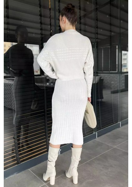 Kadın Bluz Elbise Kombinli Ikili Triko Takım modelleri