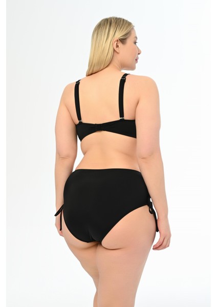Kadın Siyah Büyük Beden Venezıa Çapraz Ipli Dekolte Bikini Takımı fırsatları