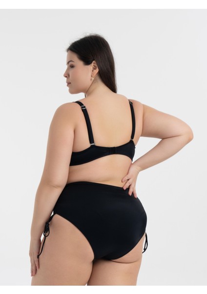 Kadın Balen Destekli Bikini Takımı Siyah Palmiye Deseniyle Yaz Plaj Modası indirimleri