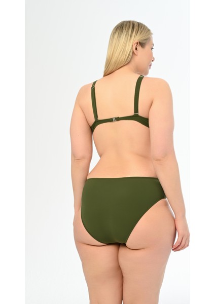 Kadın Haki Yeşil Büyük Beden Alexa Kaplı Bikini Takımı fırsatları