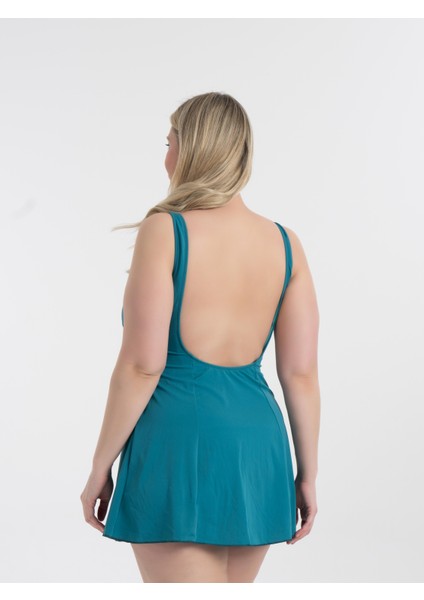 Aquaviva Kadın Büyük Beden Indigo Scarlett Tokalı Elbise Mayo fırsatları