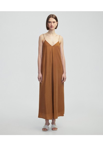 Kontrast Sarmal Askılı Elbise IS1250002330053