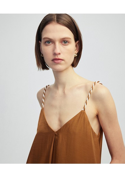 Kontrast Sarmal Askılı Elbise IS1250002330053 fiyatları