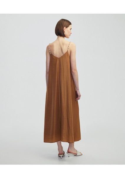 Kontrast Sarmal Askılı Elbise IS1250002330053 fırsatları