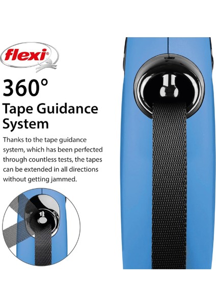 Flexi New Classic L 8 m Şerit mavi Tasma L Beden