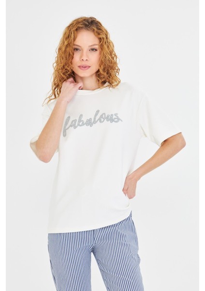 Taşlı Bambu T-Shirt