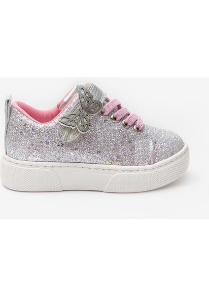 Gümüş Kelebek Detaylı Kız Çocuk Spor Ayakkabı fiyatları