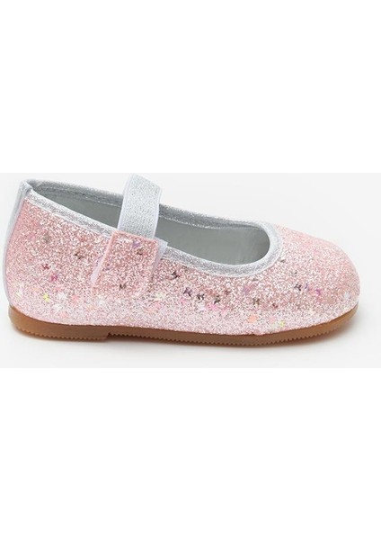 Pembe Kelebek Simli Kız Çocuk Babet Ayakkabı fiyatları