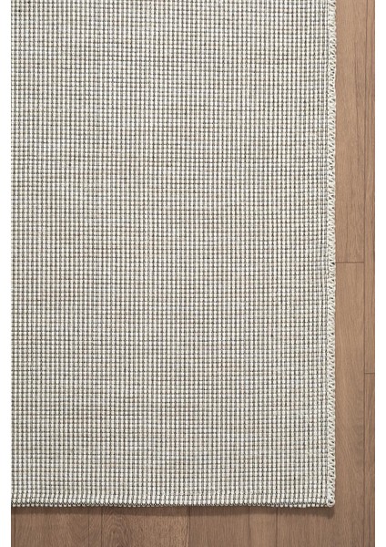 Mumbai MU002W Krem Doğal Kilim Görünümlü Pamuk Tuşeli Kaymaz Pamuk Taban Dekoratif Halı Tozu Yok indirimleri