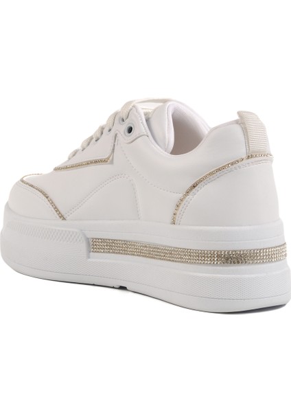 Beyaz Taşlı Kadın Spor Ayakkabı Ayakmod 1182 Z fırsatları