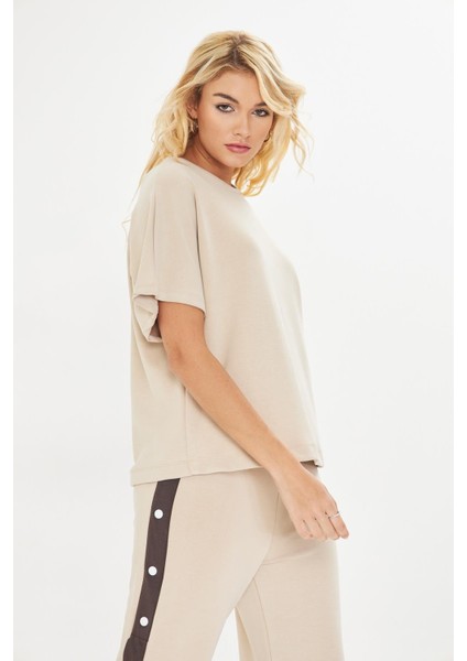 Düşük Omuz Modal T-Shirt