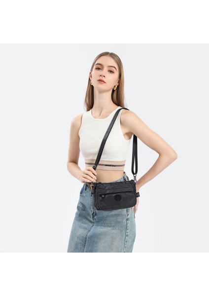 Minik Boy Krinkıl Kumaş Kadın Postacı Çantası Smart Bags 1191 fırsatları