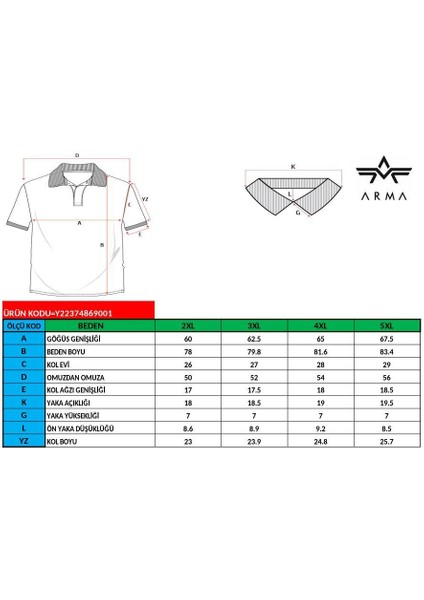 Erkek Büyük Beden Polo Yaka Tişört Y22374869001