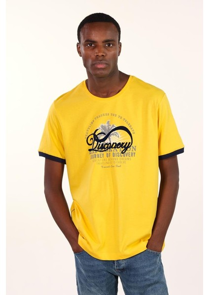 Erkek Büyük Beden Bisiklet Yaka Tişört Y22374868201