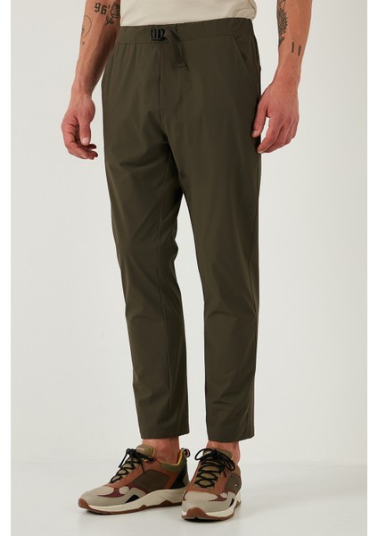 Slim Fit Lastikli Bel Boru Paça Kemer Detaylı Pantolon Erkek PANTOLON 5543S86JMILANO