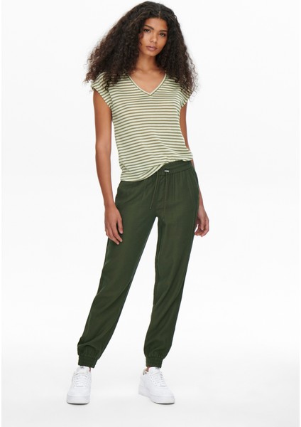 Onlkelda Regular Fit Normal Bel Lastikli Paça Cepli Jogger Pantolon Bayan PANTOLON 15203946
