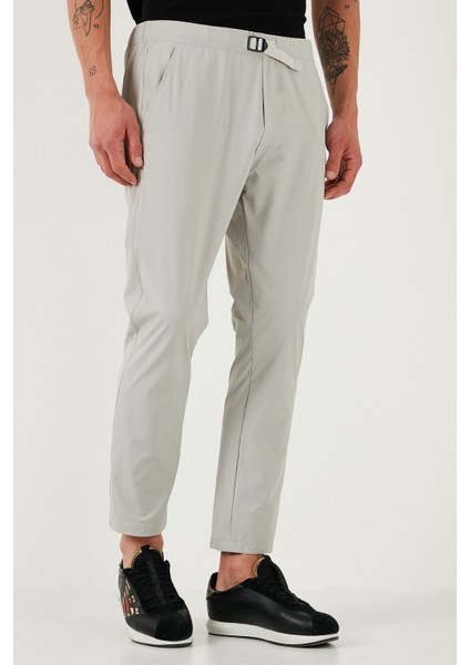 Slim Fit Lastikli Bel Boru Paça Kemer Detaylı Pantolon Erkek PANTOLON 5543S86JMILANO