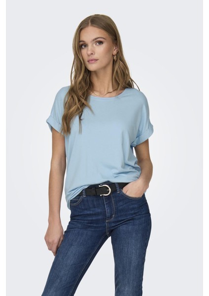 Regular Fit Bisiklet Yaka Onlmoster T Shirt Bayan T SHİRT 15106662