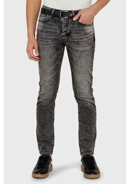 Streç Pamuklu Skinny Fit Normal Bel Dar Paça Jeans Erkek KOT PANTOLON XM000070 AF13264 M8088