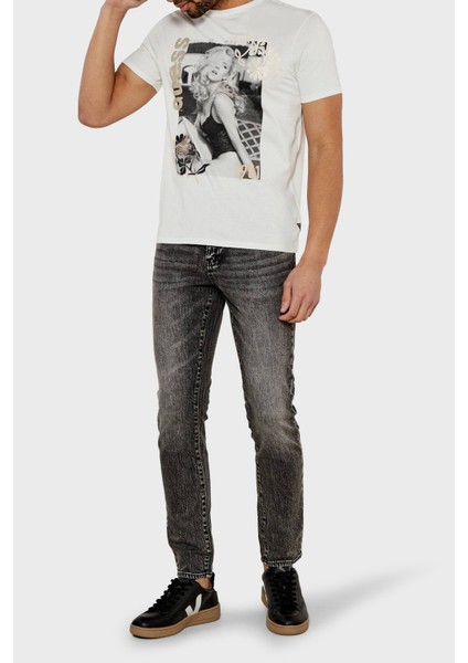 Streç Pamuklu Skinny Fit Normal Bel Dar Paça Jeans Erkek KOT PANTOLON XM000070 AF13264 M8088