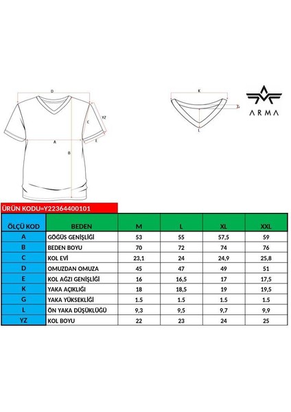 Erkek V Yaka Tişört Y22364400101