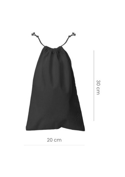 Siyah Bez Kese (3 Adet) 20 cm x 30 cm