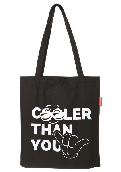 Siyah Bez Çanta Cooler Than You Baskılı