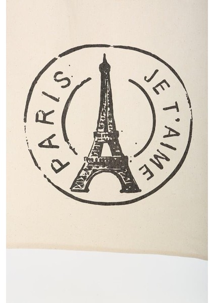 Paris Baskılı Bez Çanta