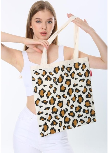 Leopar Desenli Bez Çanta