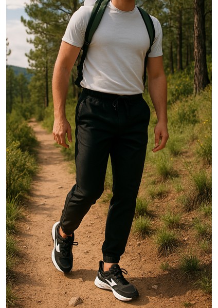 TrekFlex Erkek Siyah Jogger Pantolon