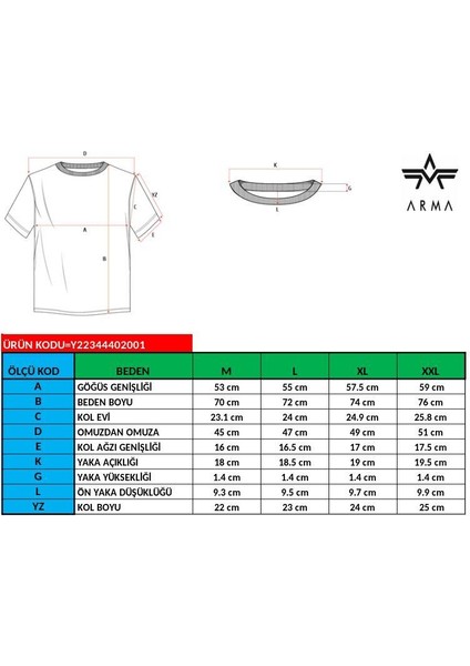 Erkek Bisiklet Yaka Tişört Y22344402001