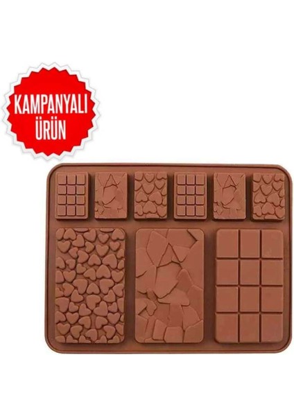 Çikolata Kalıbı - Silikon - Karışık Tablet Çikolata Kalıbı (SCK-87)