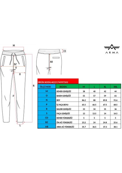 Erkek Basic Lastikli Dar Paça Eşofman Altı K22174997501
