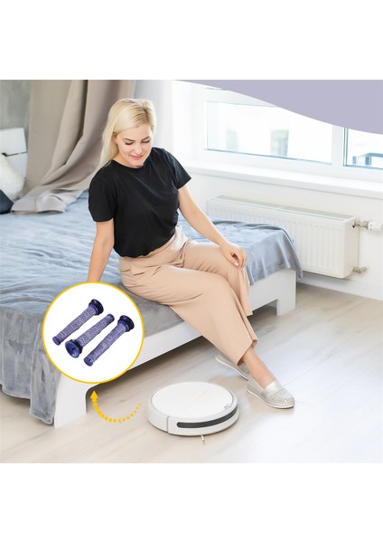 Dyson DC58, DC59, V6, V7, V8 Için 3 Paket Ön Filtre. Yedek Parça (Yurt Dışından)