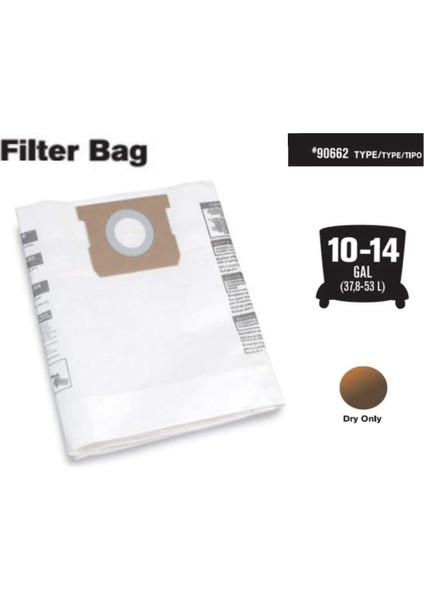Shop-Vac 9066200 10-14 Galon Için 5 Paket Tek Kullanımlık Filtre Torbası (Yurt Dışından)