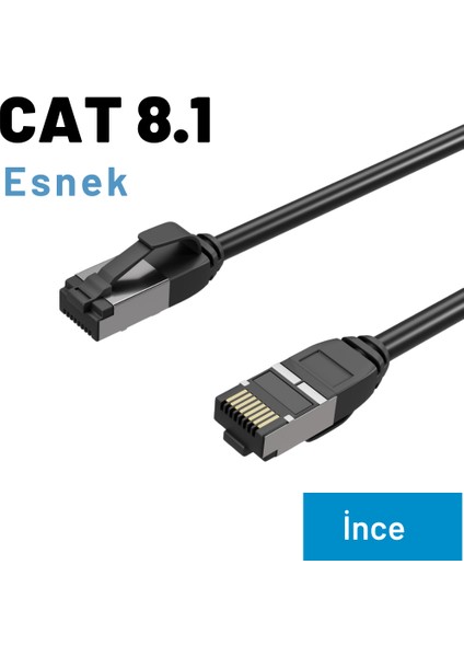 Cat8 Ince Ftp Lsnh Ethernet Patch Kablo