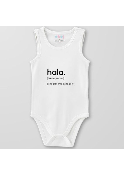 Organik Pamuk Hala Baba Yarısı Bebek Body Çıtçıtlı Zıbın Badi Kolsuz