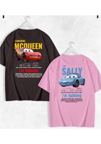 Tarzsokak Sally ve Mcqueen Baskılı Renkli Çift