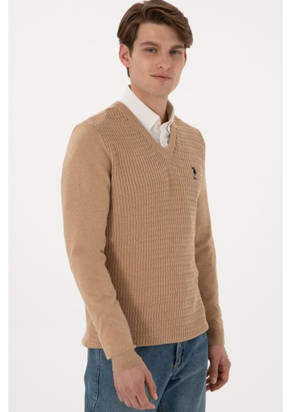 Erkek Camel Melanj Kazak /triko 50288879-VR122 modelleri
