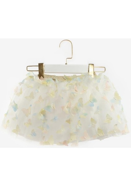 Sarı Kelebek Aplikeli Kız Çocuk Tül Etek - Pauline fiyatları