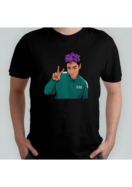 Squid Game Thanos Unisex %100 Pamuklu Bisiklet Yaka T-Shirt Model 5