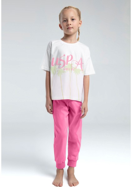 Kız Çocuk Beyaz Pijama Takım 50312567-VR013